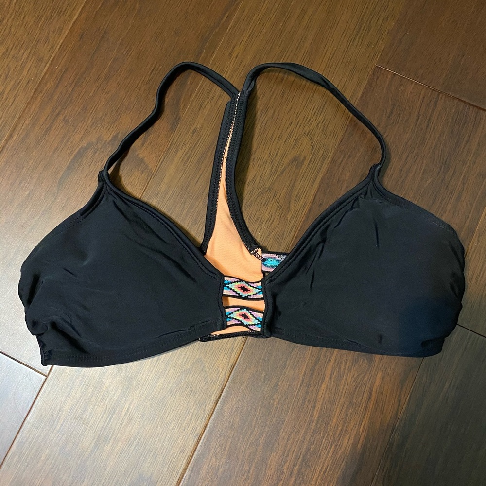 Xhilaration black Aztec swimsuit top